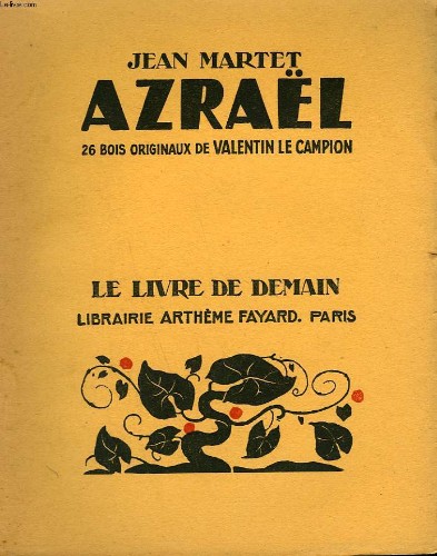 Couverture d'Azraël, édition illustrée de 1941'