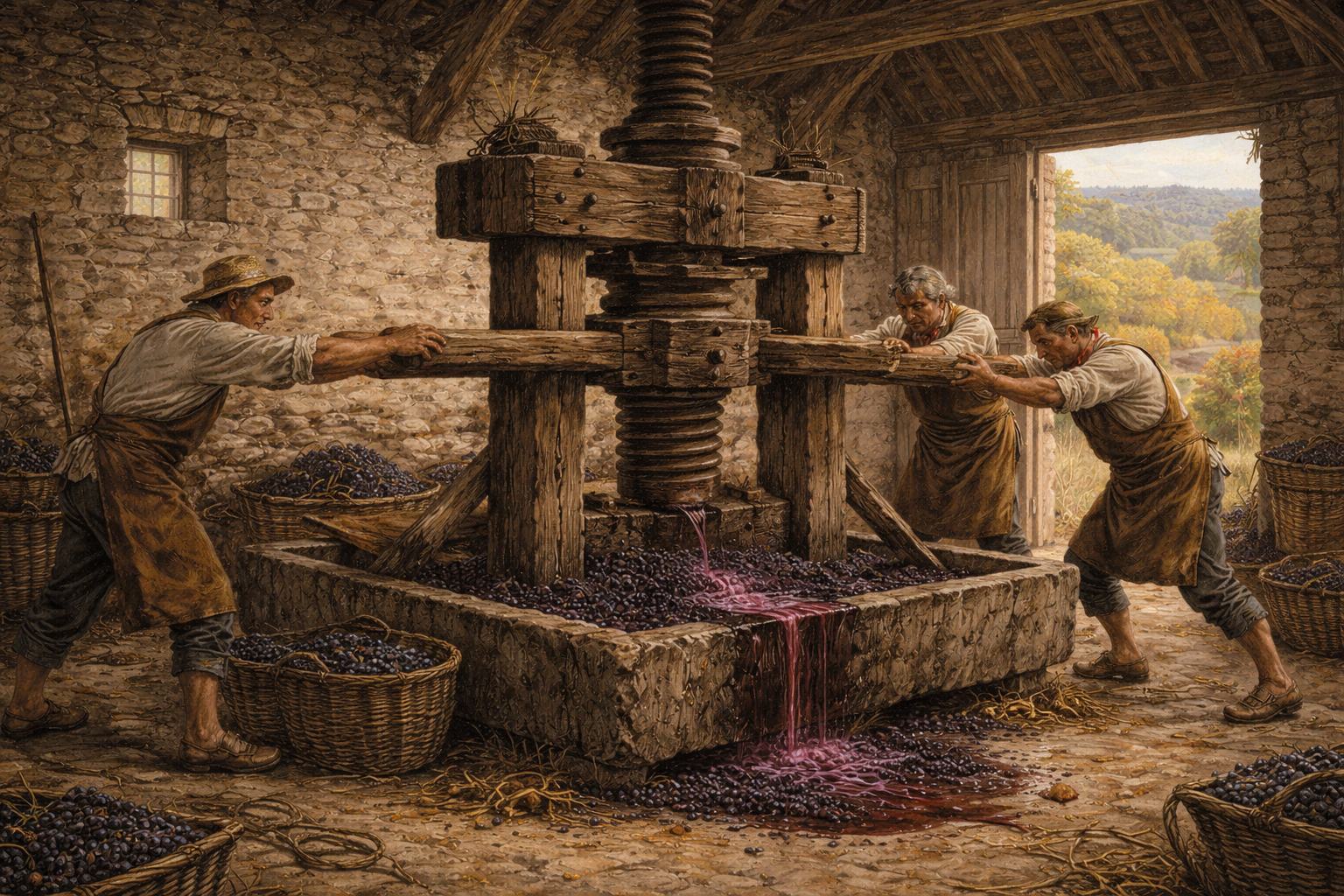 Les pressoirs banaux de Gommecourt, vers 1780