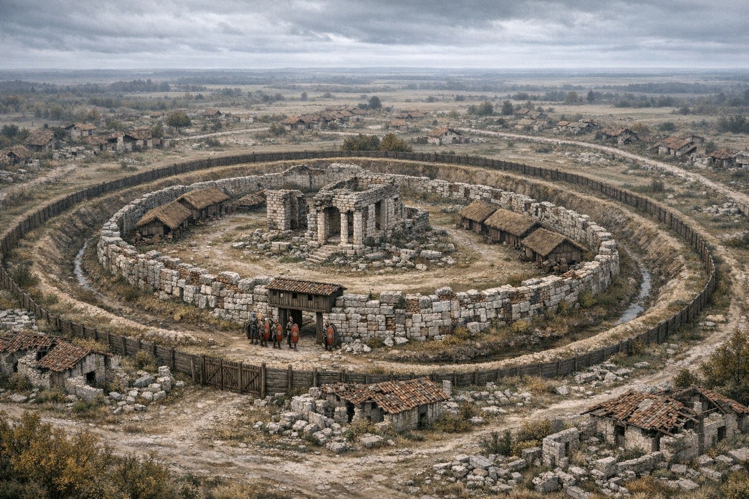 Ruines du castellum tardif de Gisacum