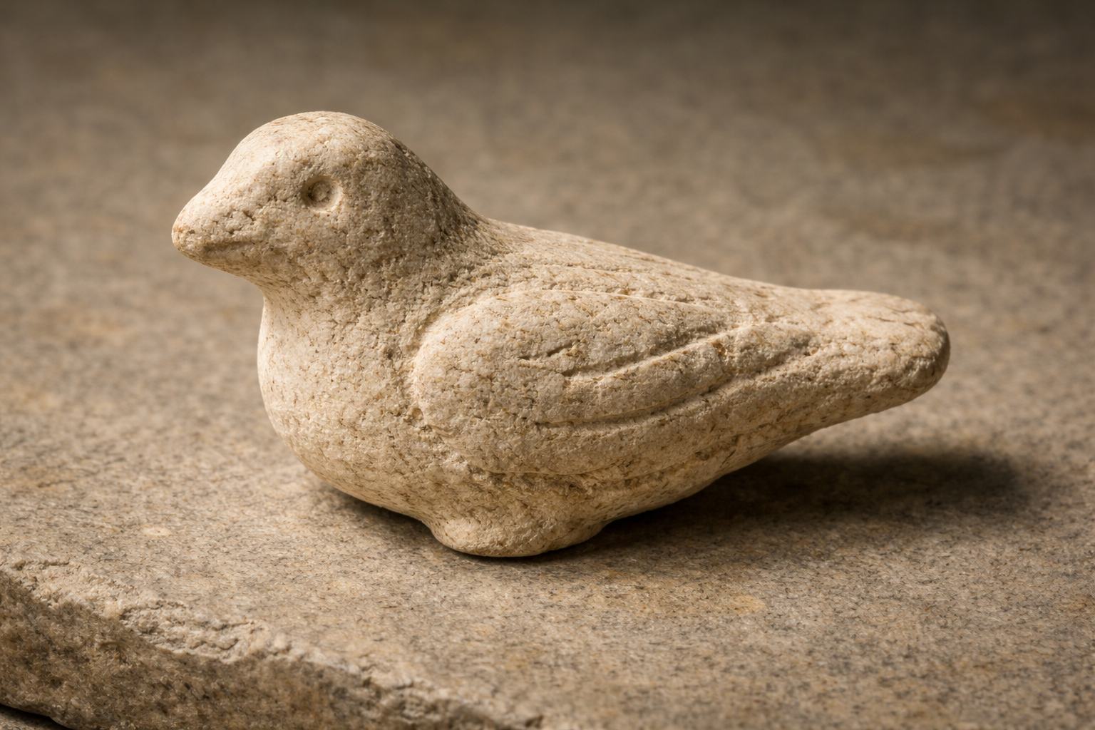 Statuette d'oiseau en craie, sanctuaire de Bennecourt