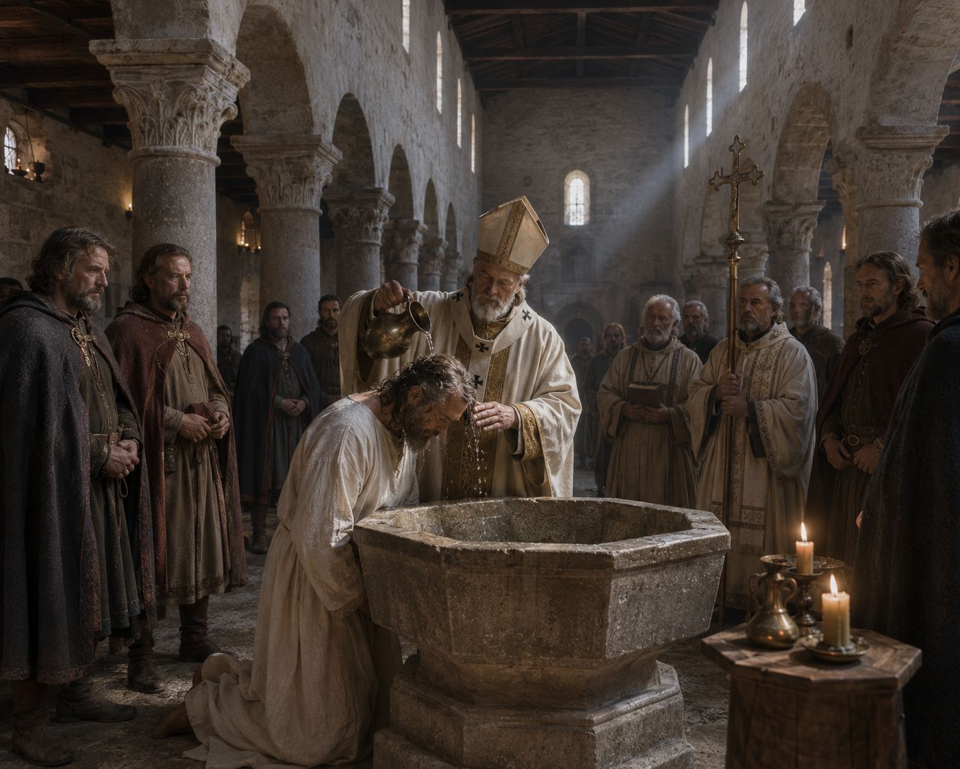 Le baptême de Rollon dans la cathédrale de Rouen en 912