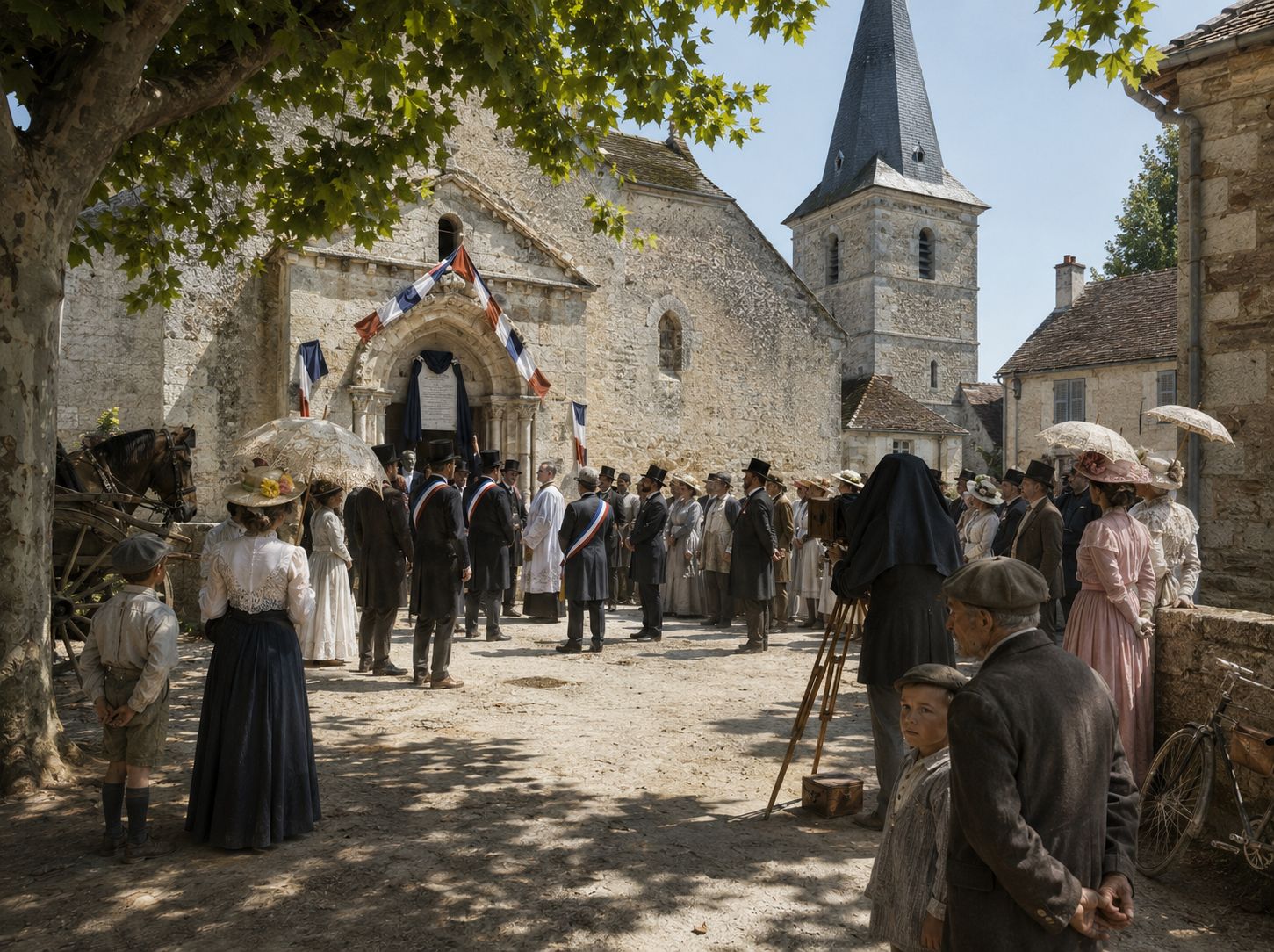 Inauguration de la plaque du millénaire à Saint-Clair-sur-Epte, juin 1911