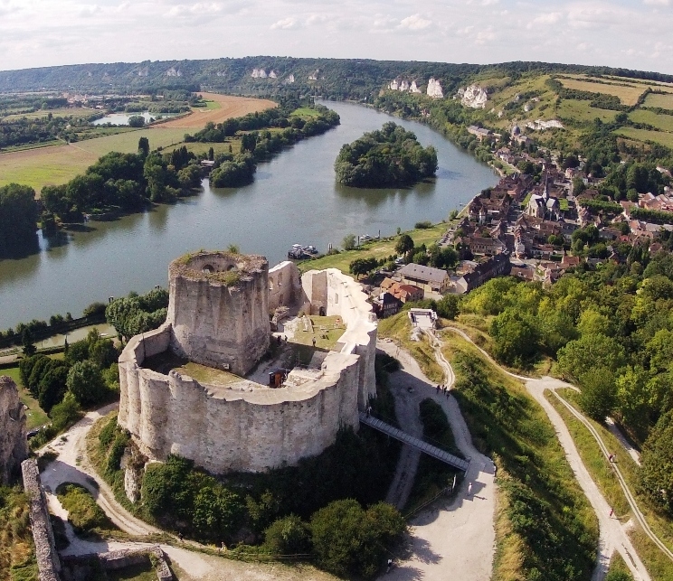 Chateau-Gaillard - Vue aérienne.