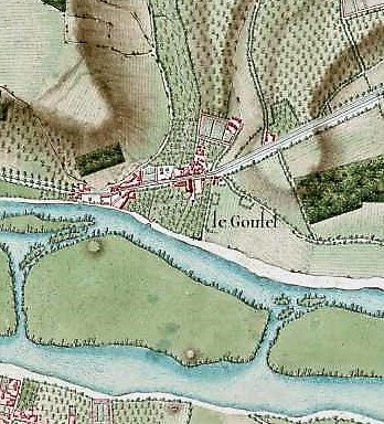 Ile aux Bœufs sur la Seine - Au nord comme au sud de l'île sont représentées des mottes castrales.