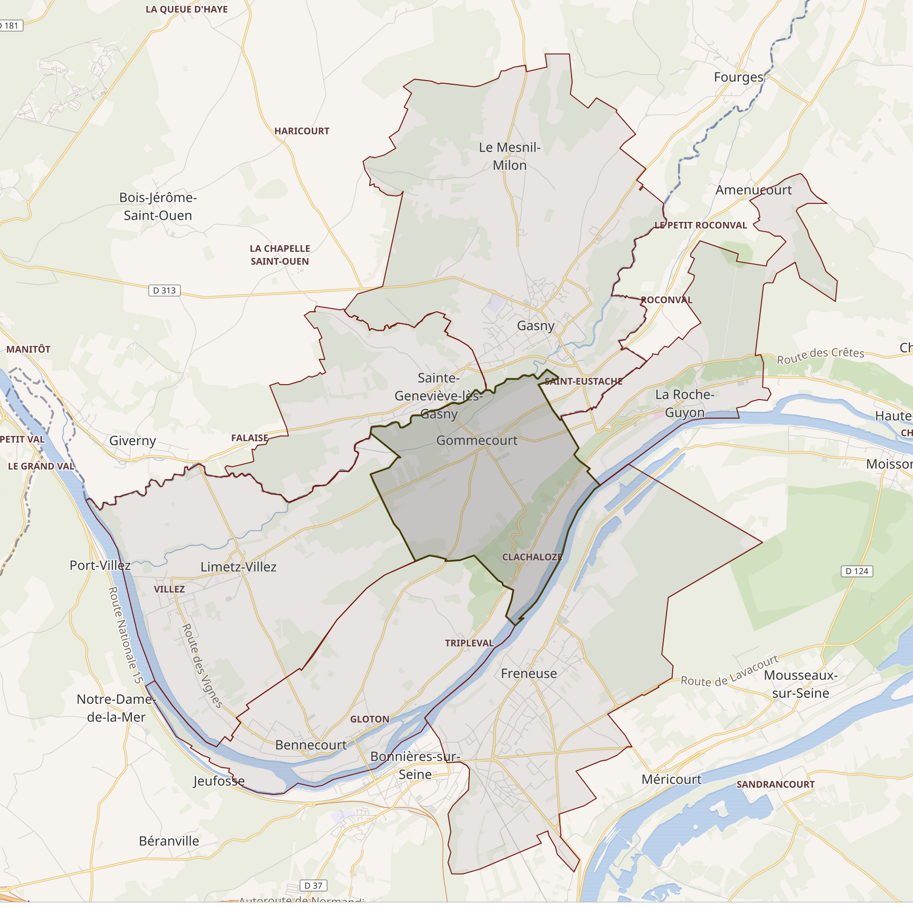 Carte de situation de Clachaloze (commune de Gommecourt) dans le département des Yvelines