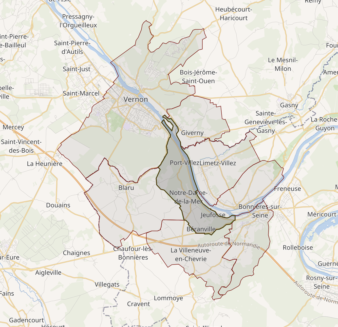 Carte de situation de Notre-Dame-de-la-Mer dans le département des Yvelines