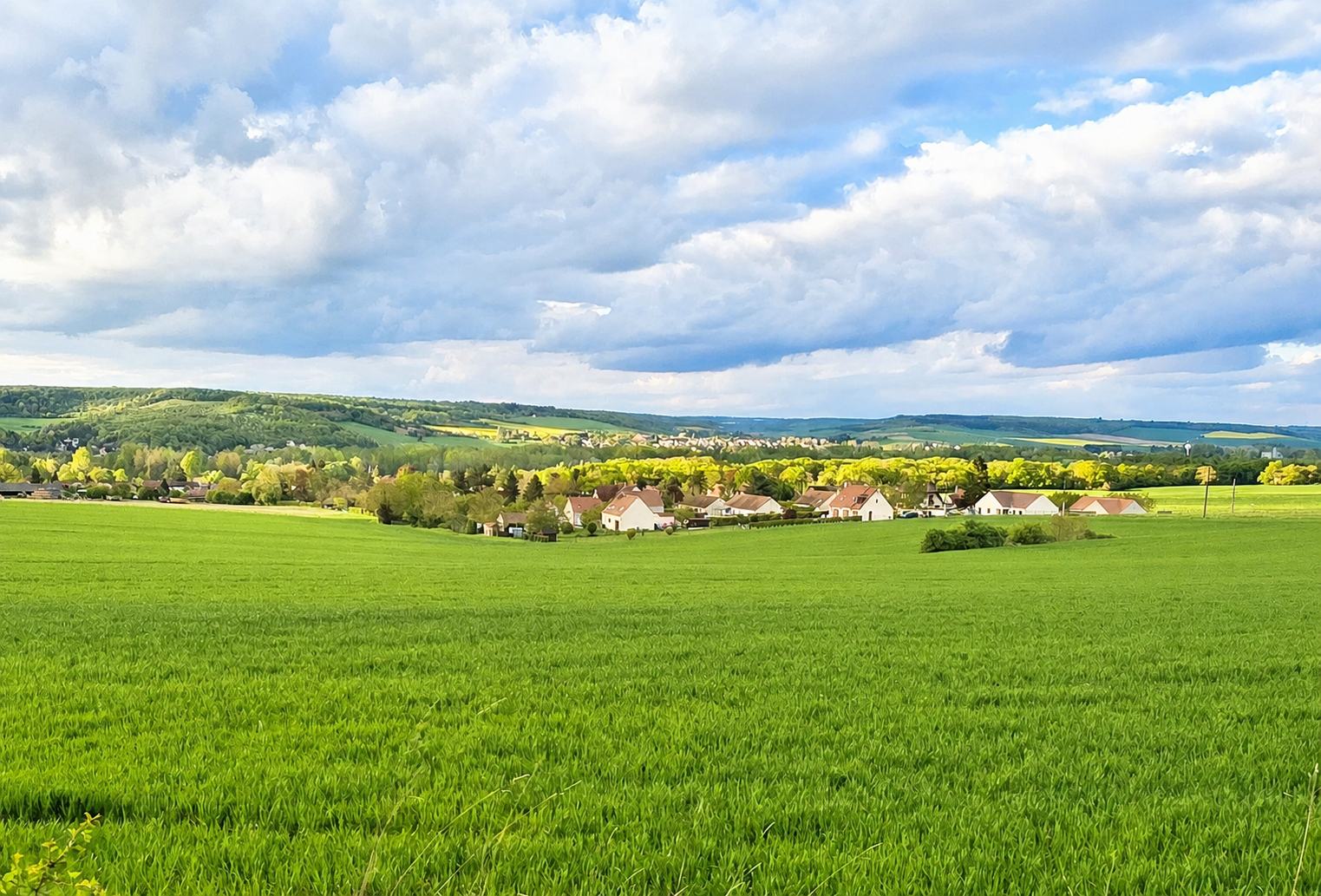 Le bourg de Gommecourt - vue générale