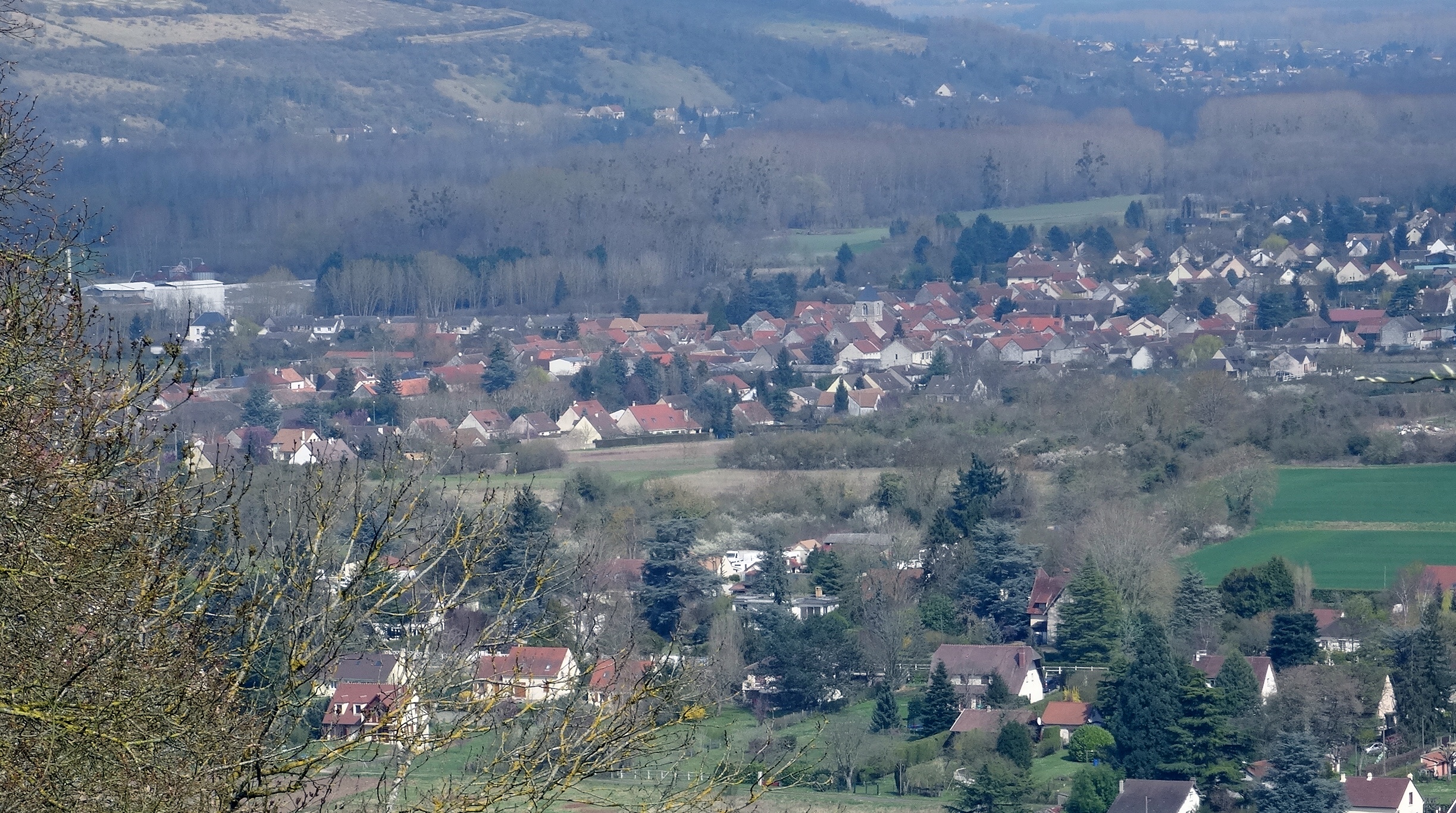 Vue générale de Limetz-Villez, vue depuis Notre-Dame-de-la-Mer