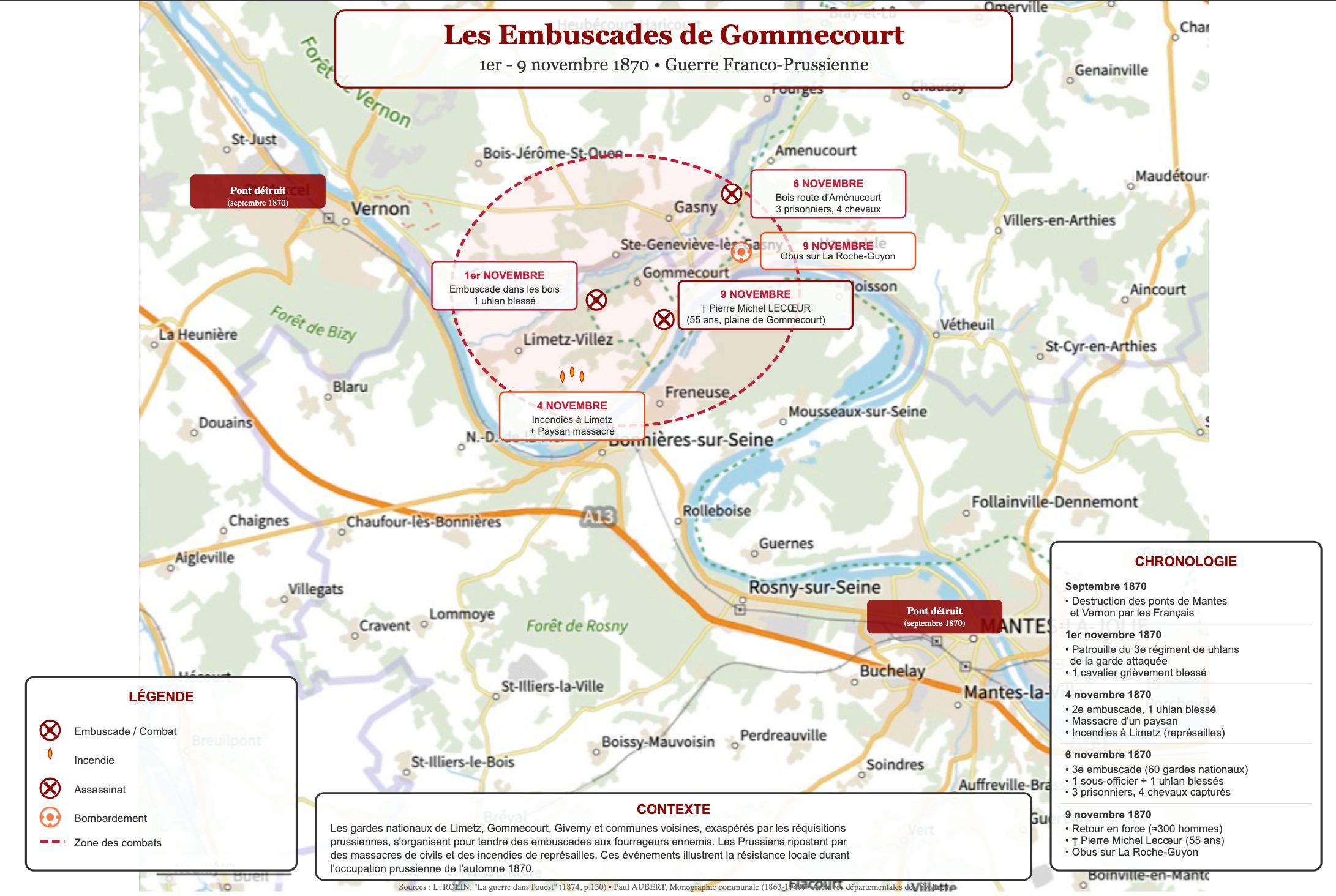 Les évènements autour de Gommecourt - 1870