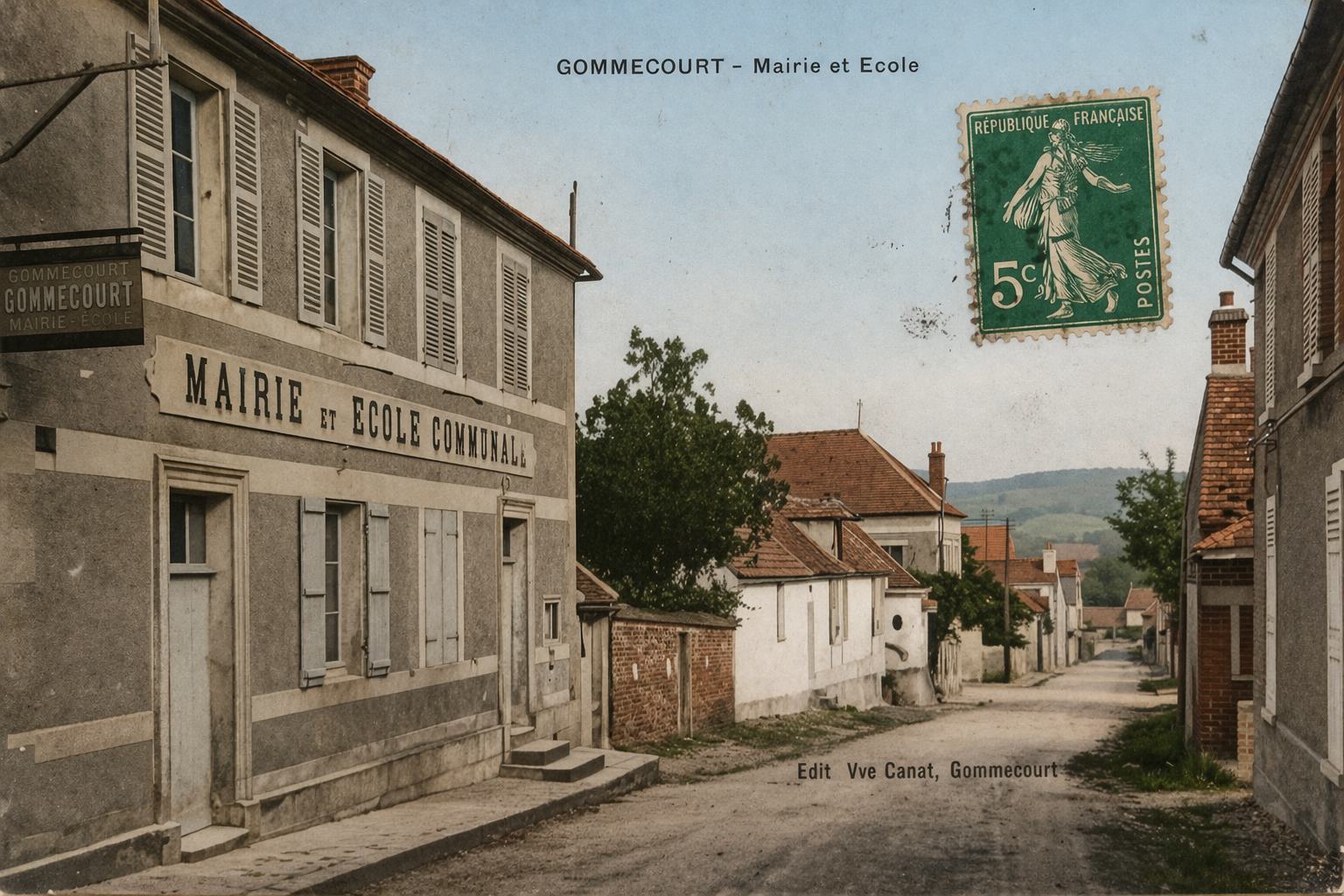 CPA-Gommecourt-Mairie-et-ecole-vers-1910-colorisee CPA-Gommecourt-Mairie-et-ecole-vers-1910-colorisee