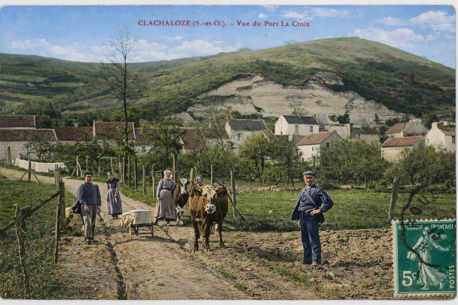 CPA-Clachaloze-Vue-de-Port-la-Croix-colorisee
