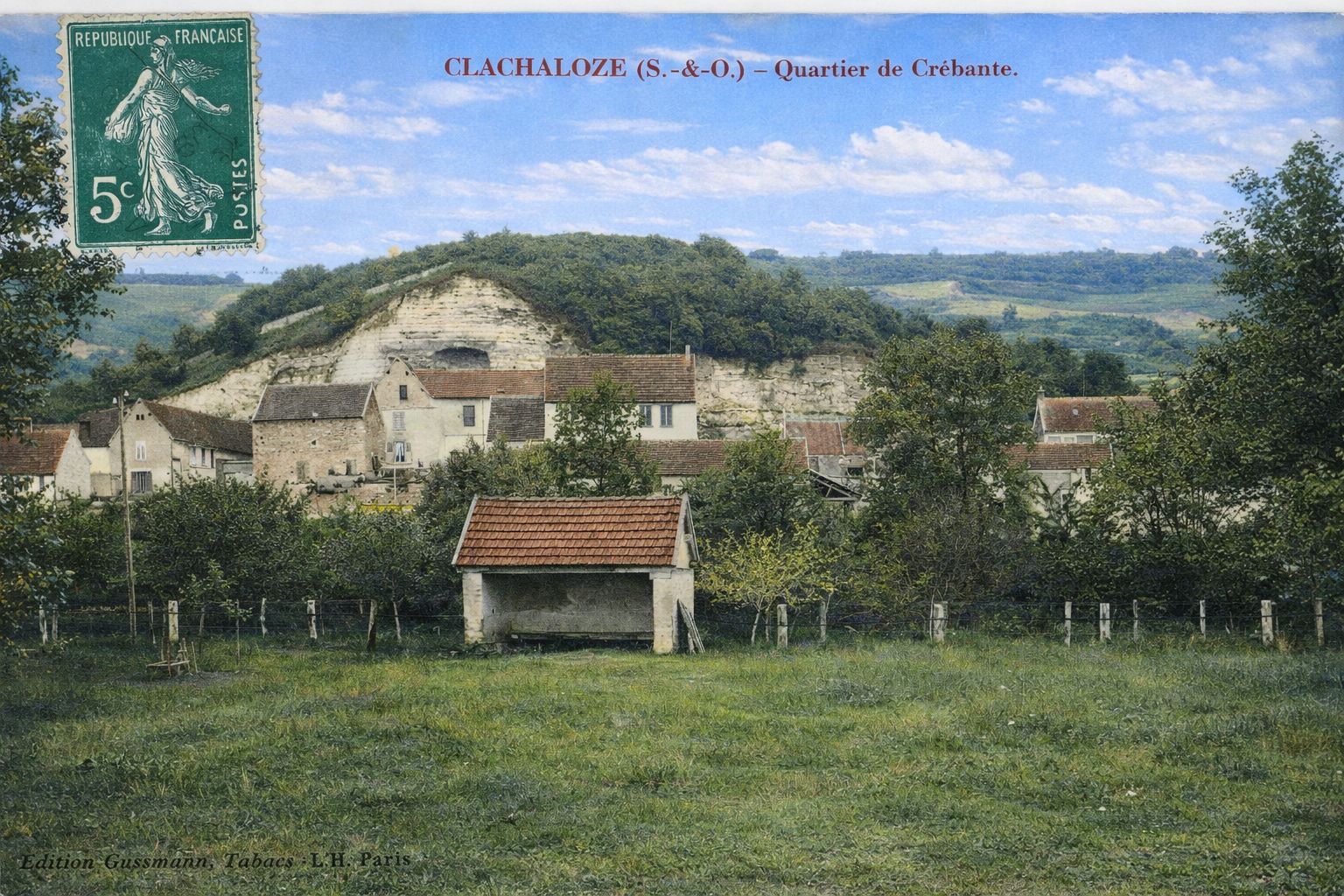 CPA-Clachaloze_QuartierDeCrebante-XXe-colorise