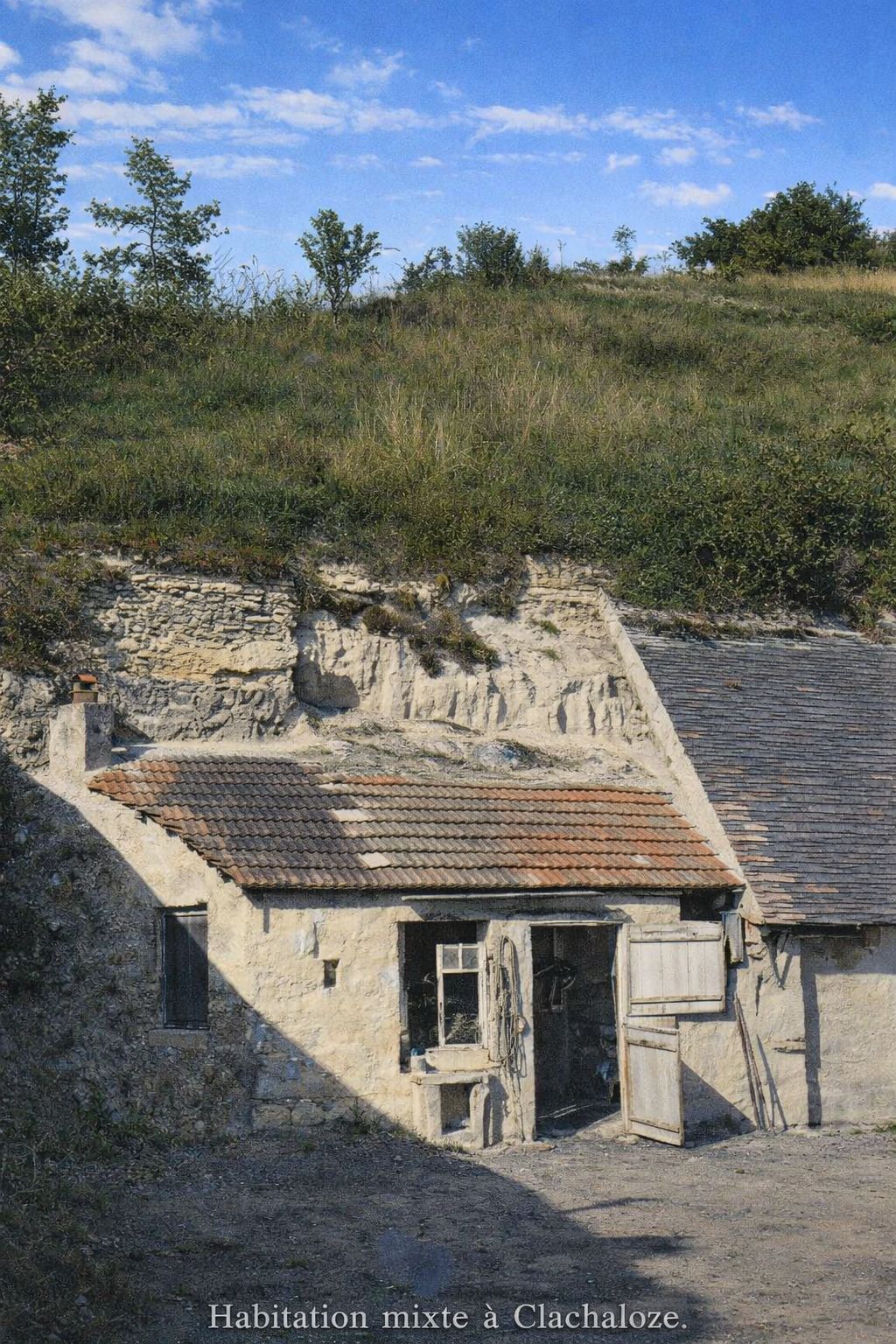 CPA_clachaloze-habitation-trogodyte-mixte